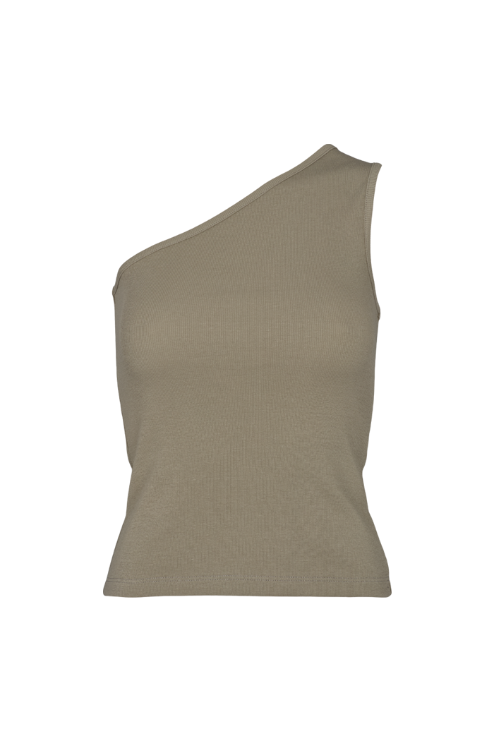 basic-apparel-ludmilla-one-shoulder-top-vetiver-bio-baumwolle image 1