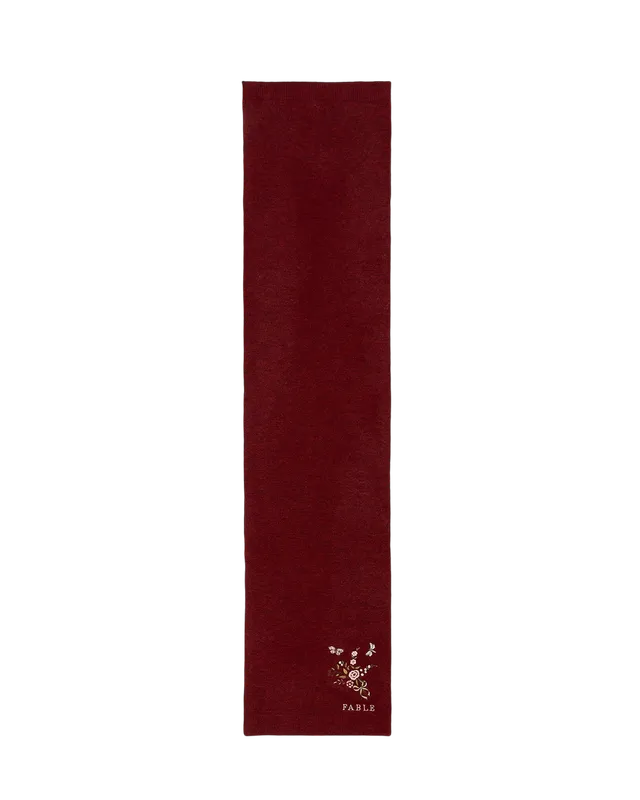 fable-england-eve-floral-strickschal-rot-meliert-wolle image 1