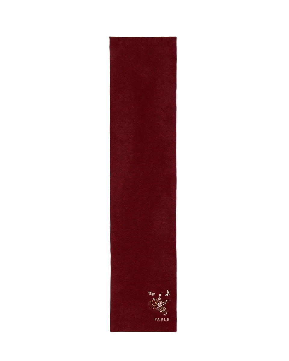 fable-england-eve-floral-strickschal-rot-meliert-wolle image 1