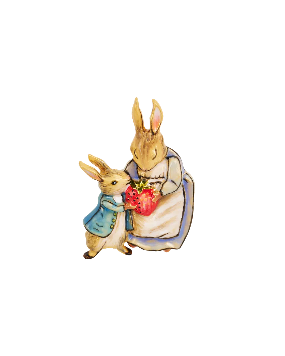 fable-england-x-peter-rabbit-mrs-rabbit-brosche-gold image 1
