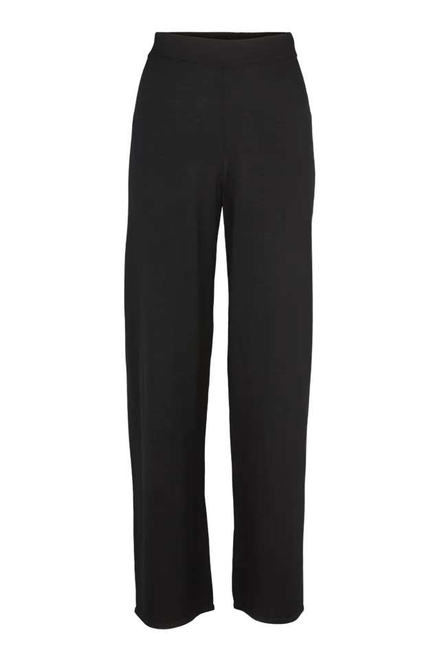 basic-apparel-vera-wide-pants-hose-schwarz-merino image 1