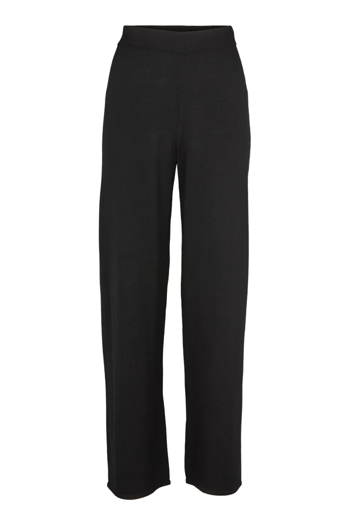 basic-apparel-vera-wide-pants-hose-schwarz-merino image 1