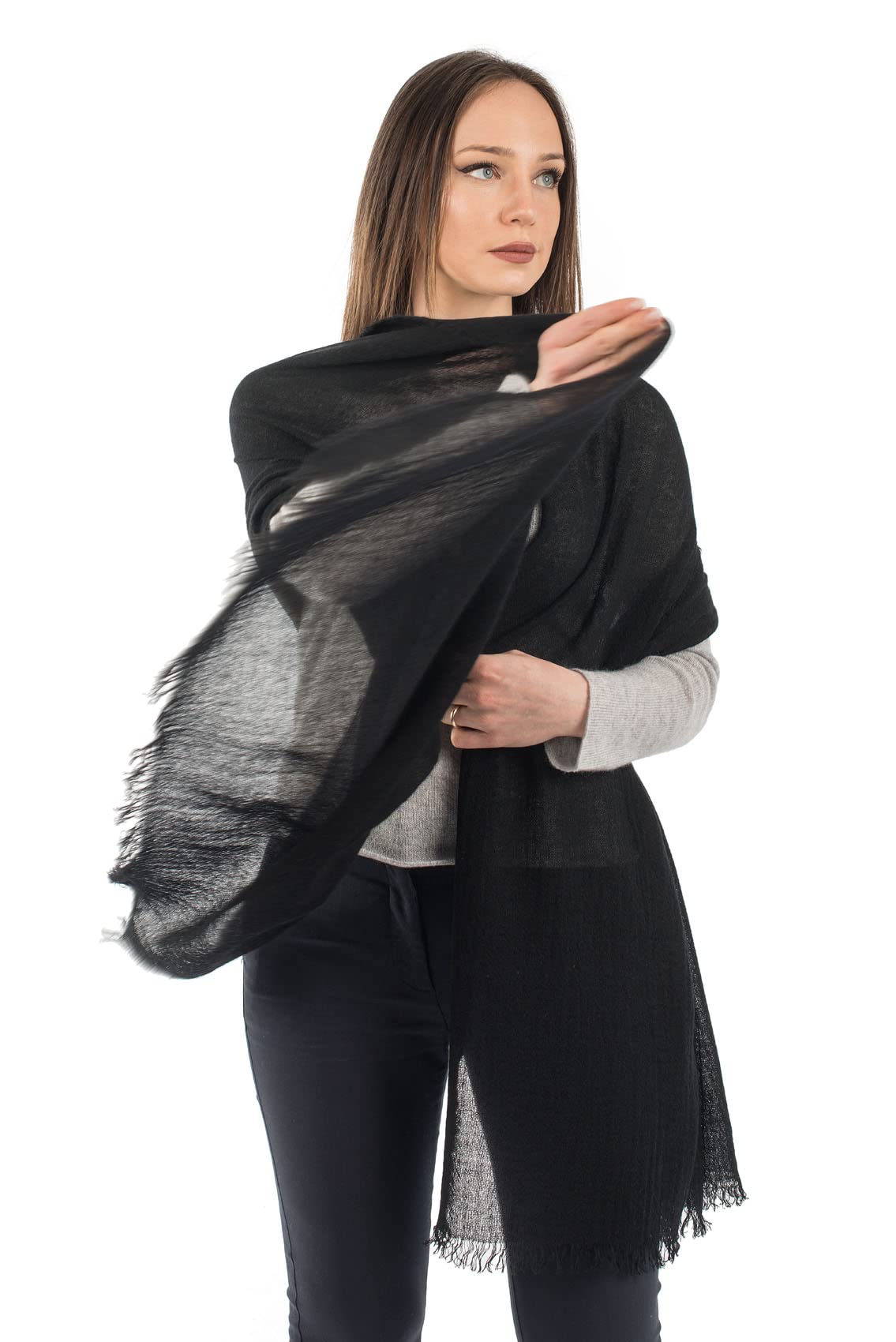 dalle-piane-cashmere-pashmina-100-kaschmir-schwarz image 4