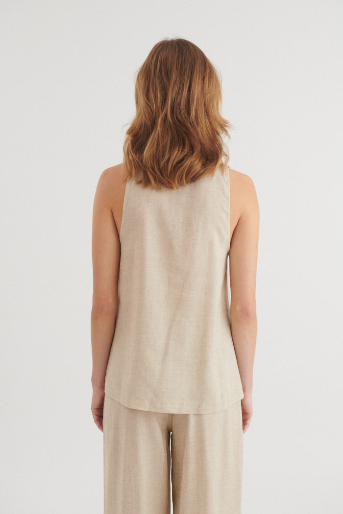 basic-apparel-carina-tank-top-natural-melange-leinen image 3