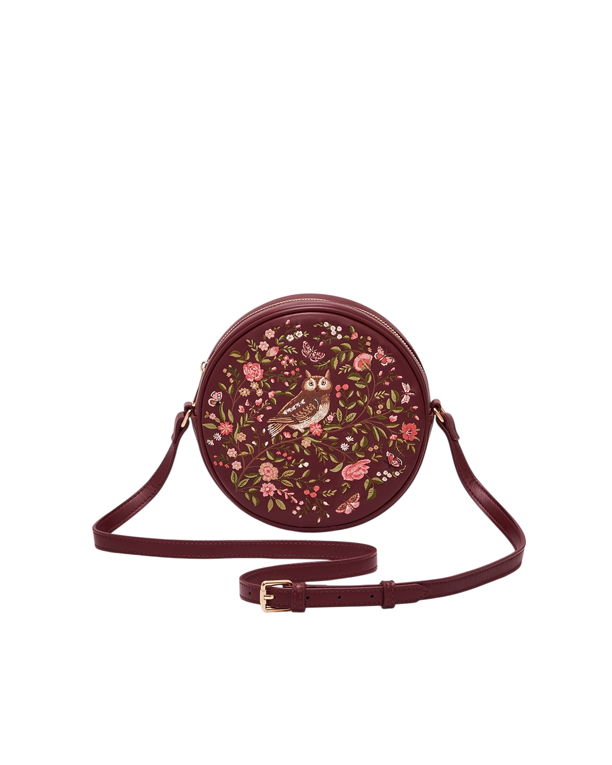 fable-england-chloe-owl-umh-ngetasche-burgundy-eule image 1