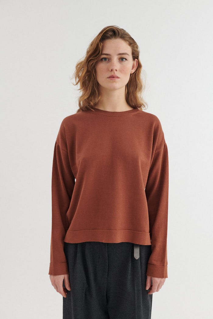 basic-apparel-kari-o-neck-strickpullover-tortoise-shell-bio image 1