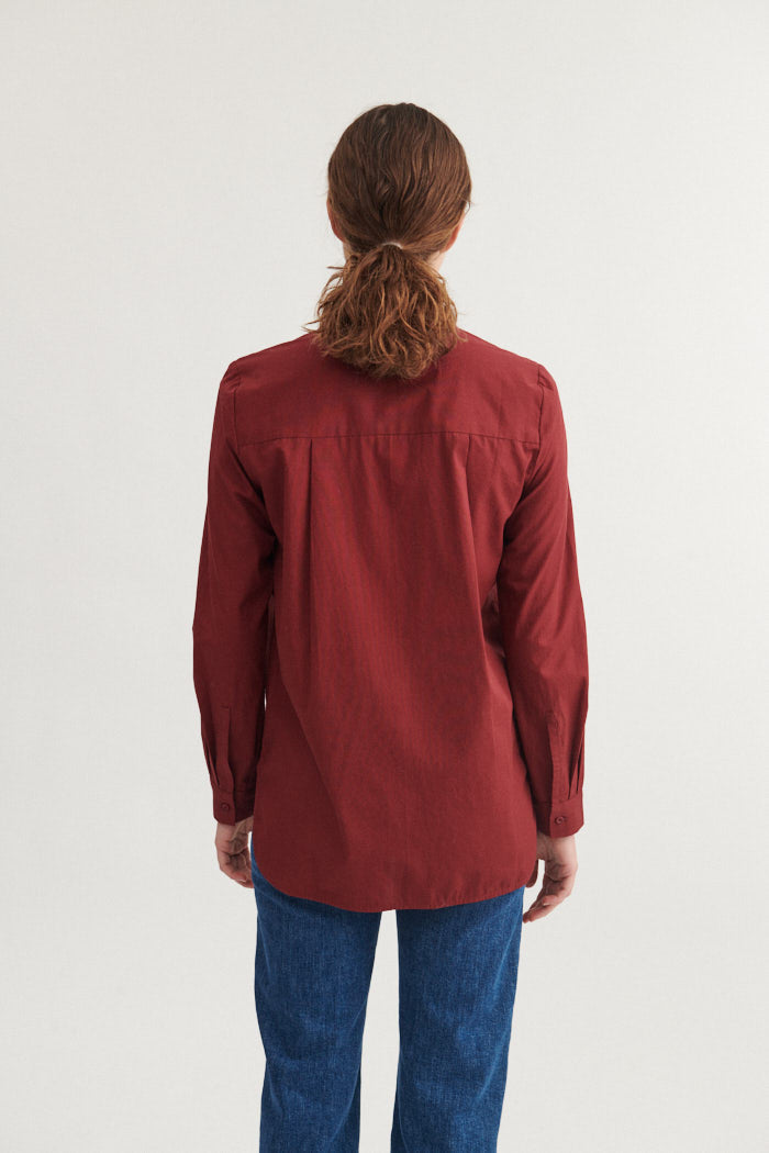 basic-apparel-vilde-classic-shirt-bluse-bordeaux-bio-baumwolle image 3
