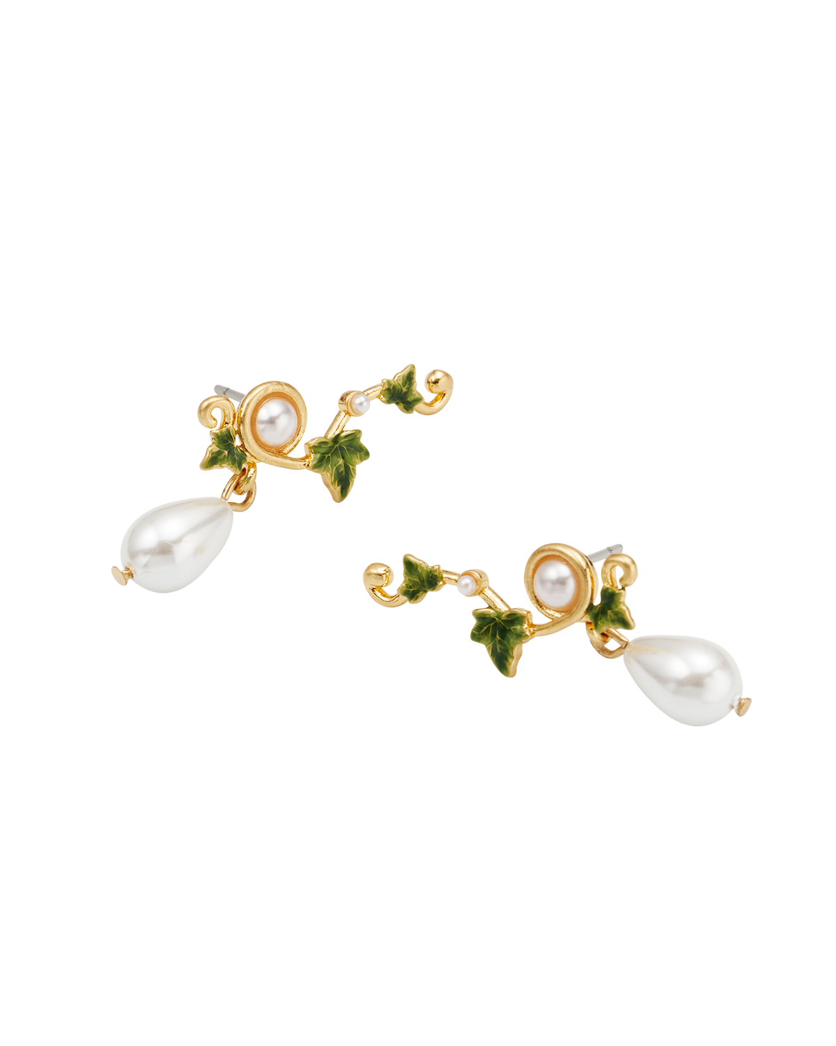 fable-england-jewellery-ivy-pearl-ohrstecker-gold image 1