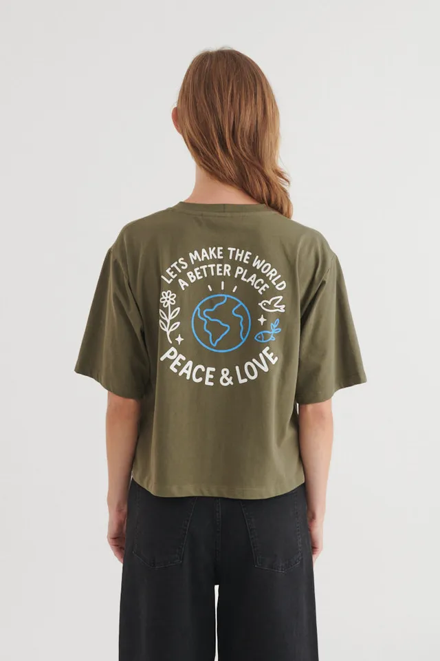 basic-apparel-raji-peace-love-t-shirt-riviera-bio image 1