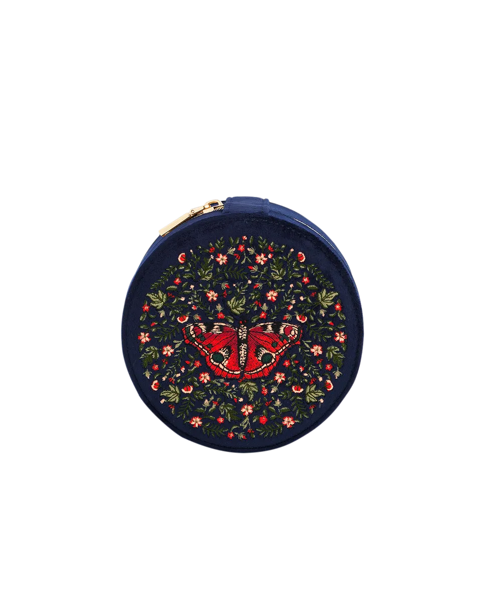 fable-england-butterfly-schmuckk-stchen-navy-samt-rund image 1