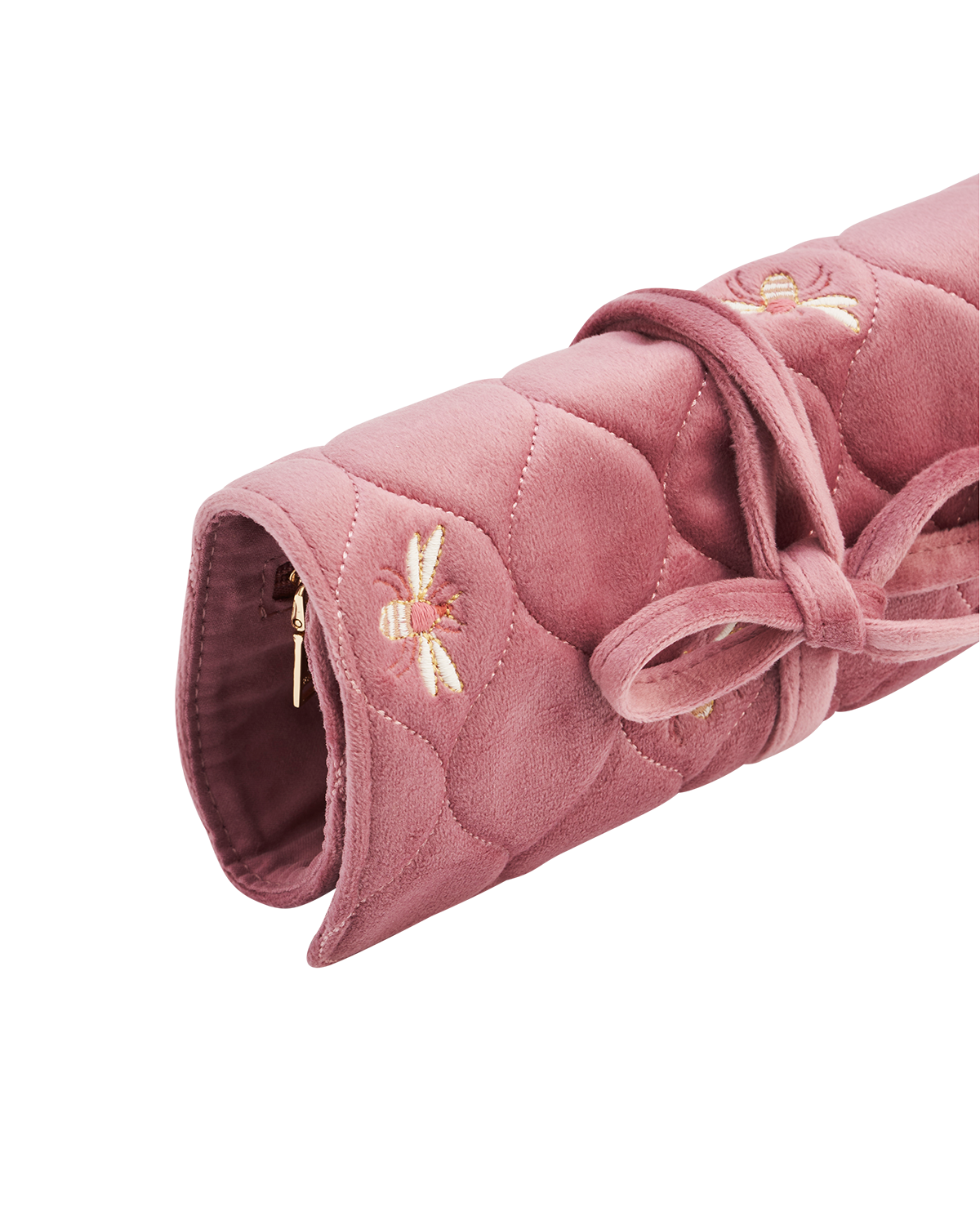 fable-england-accessories-schmuckrolle-biene-rosa-samt image 6