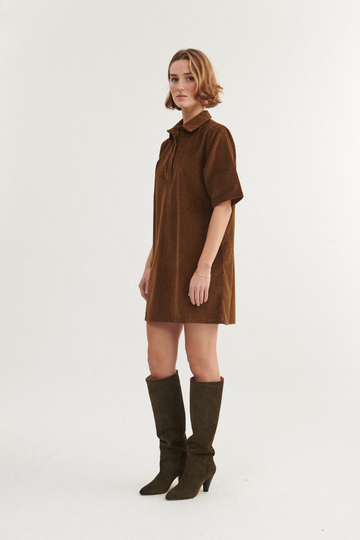 basic-apparel-isa-polo-dress-kleid-desert-palm-bio-baumwolle image 2