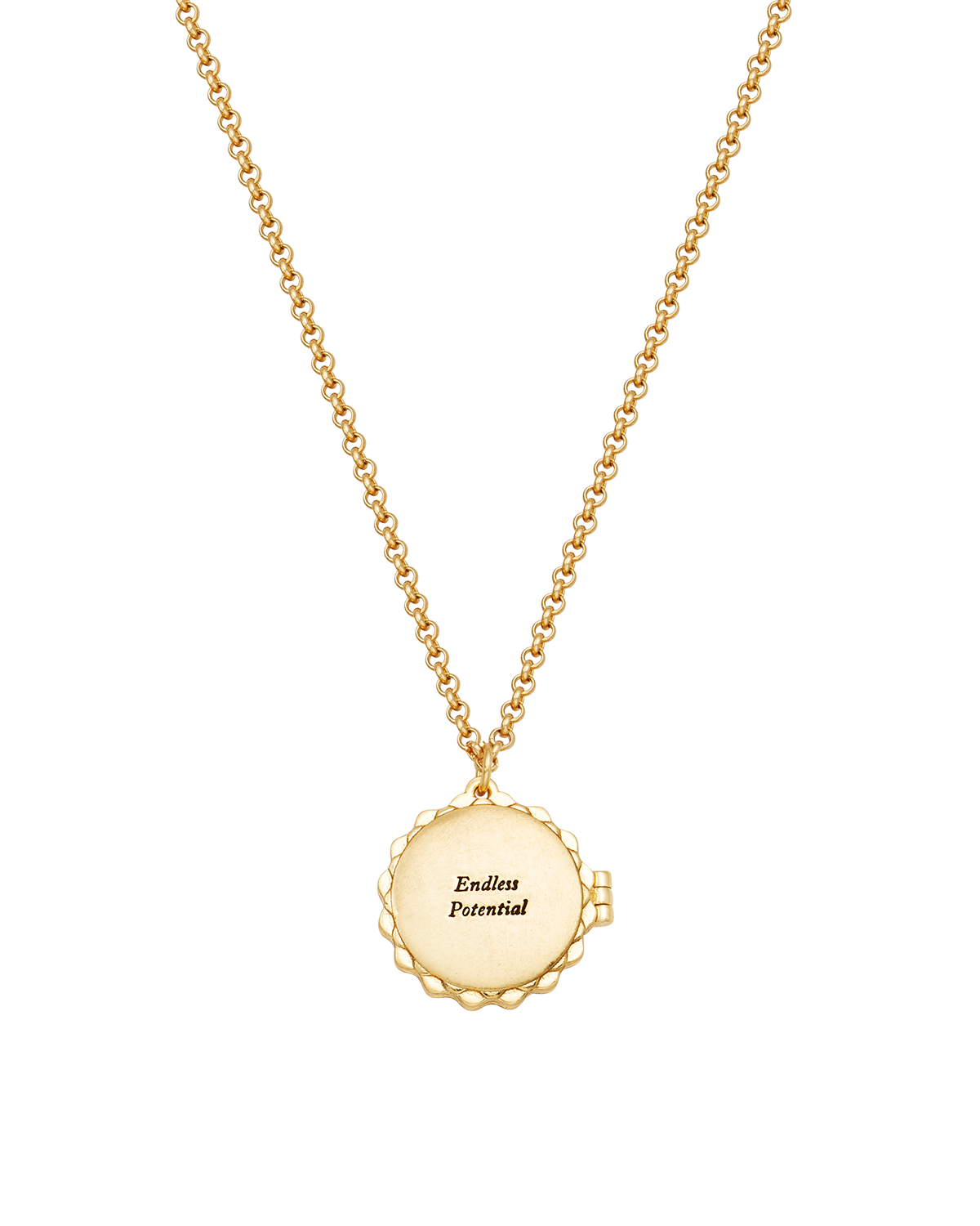 fable-england-ivy-blossom-kette-gold-medaillon-efeu image 2
