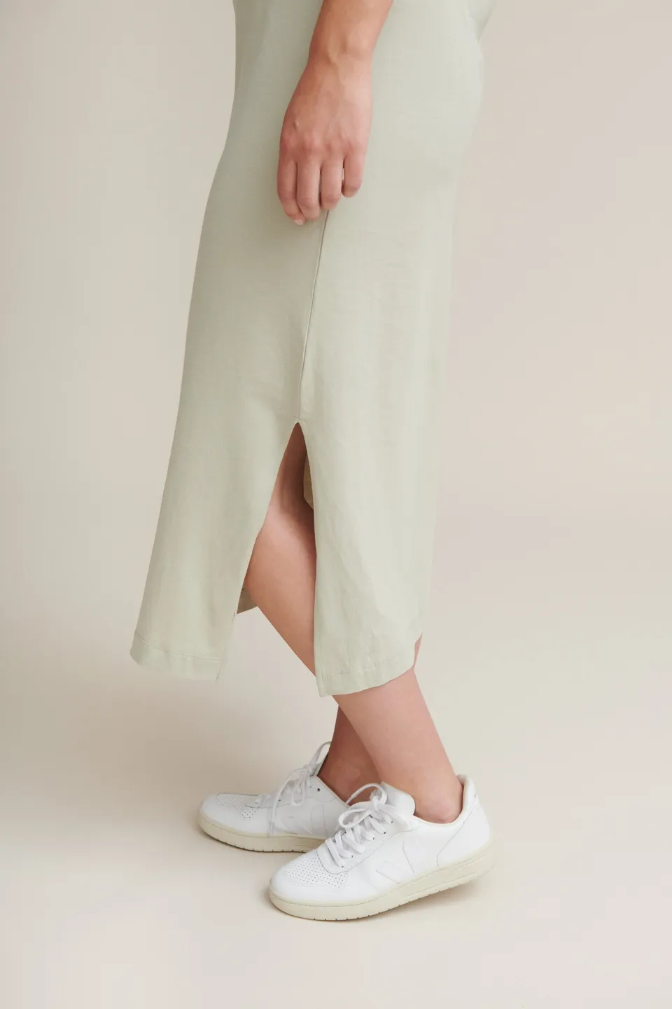 basic-apparel-rebekka-dress-kleid-moss-gray-bio image 1