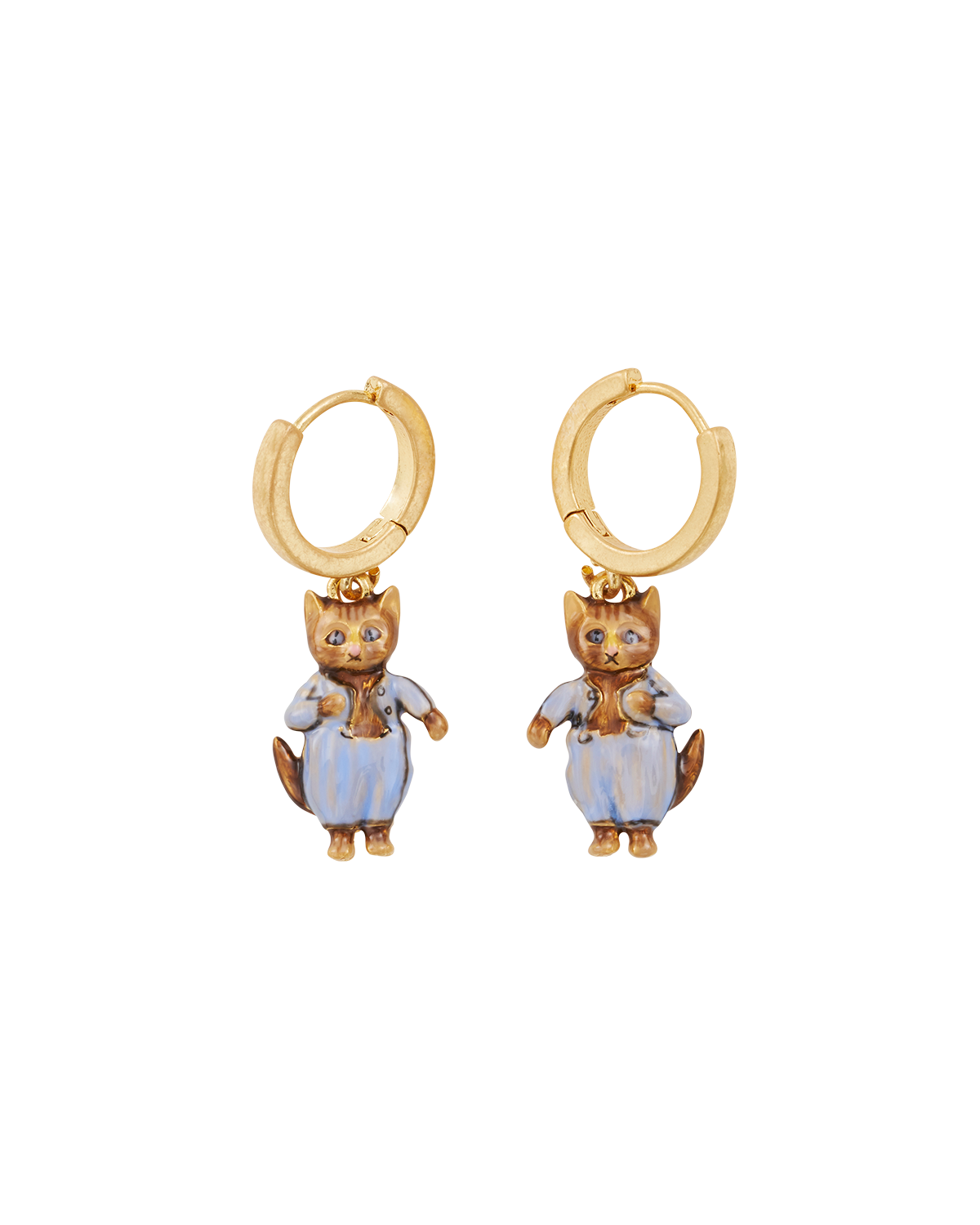 fable-england-peter-rabbit-ohrringe-tom-kitten-gold-huggie image 1