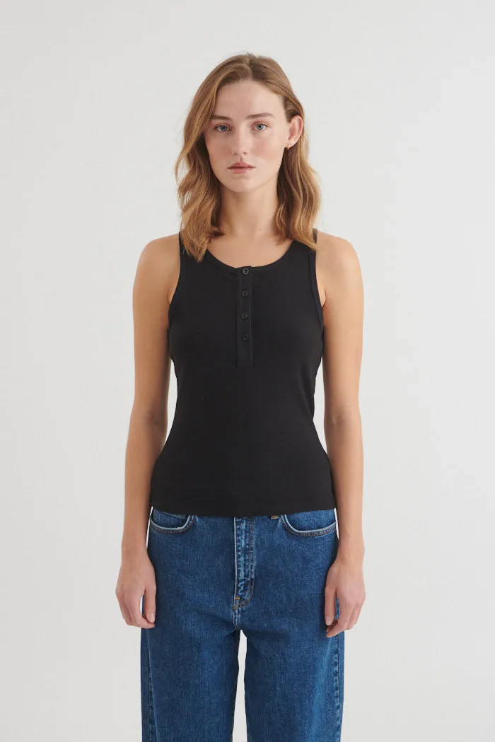 basic-apparel-ludmilla-granddad-tank-top-schwarz-bio-baumwolle image 1