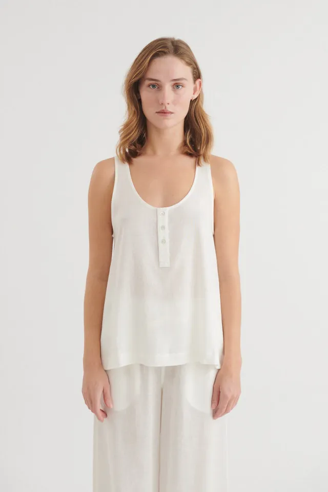 basic-apparel-carina-tank-top-damen-wei-leinen image 1