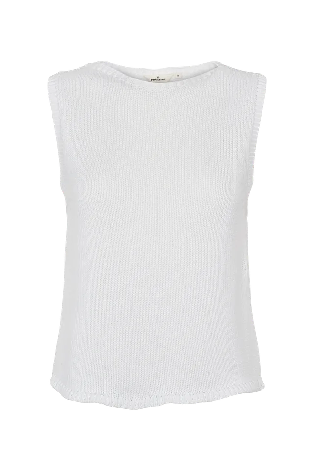 basic-apparel-cia-strickweste-bright-white-bio-baumwolle image 1
