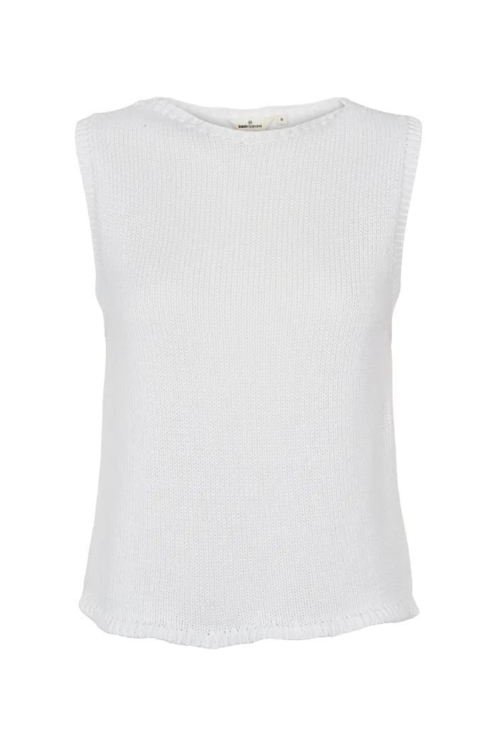 basic-apparel-cia-strickweste-bright-white-bio-baumwolle image 1