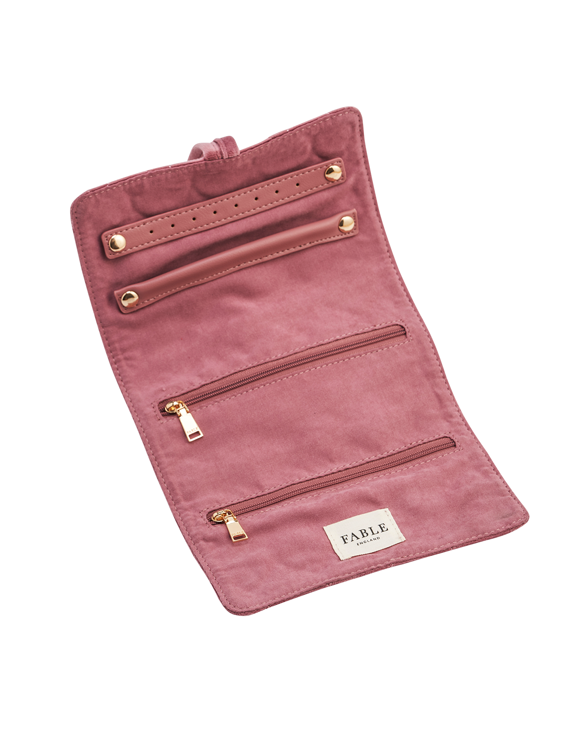 fable-england-accessories-schmuckrolle-biene-rosa-samt image 3