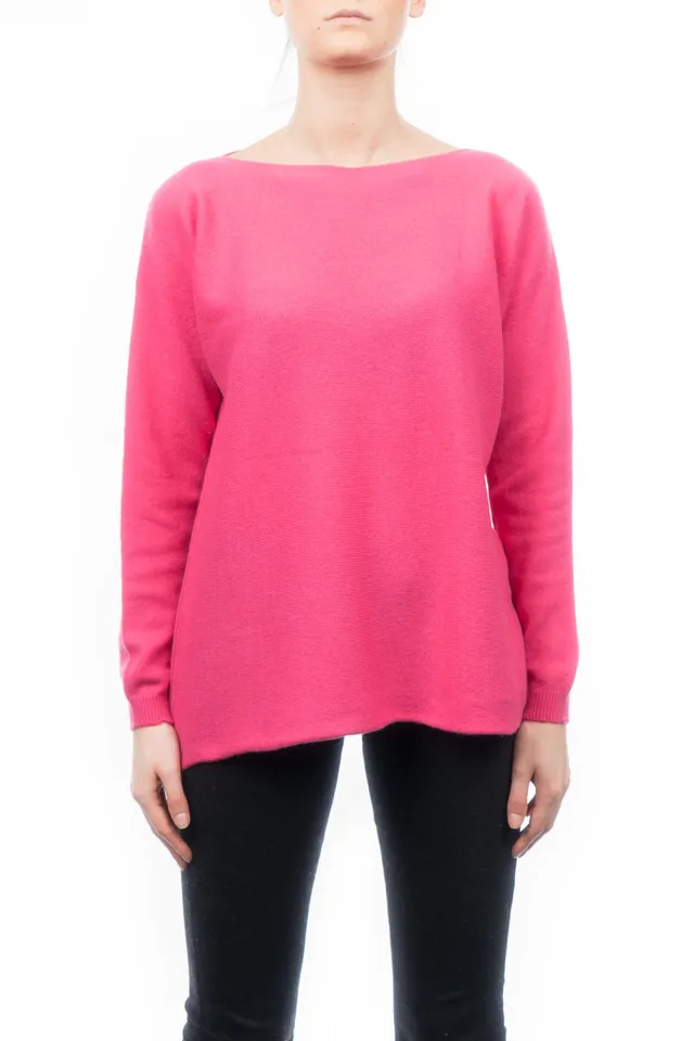 dalle-piane-cashmere-maxi-pullover-fuxia-100-kaschmir image 1