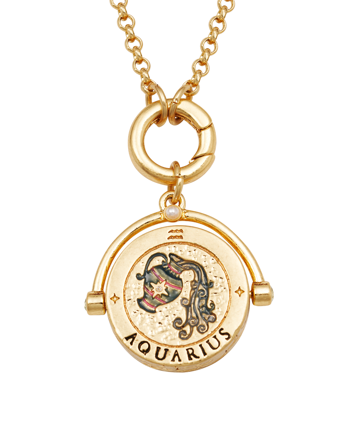 fable-england-jewellery-aquarius-gold-halskette-sternzeichen image 1