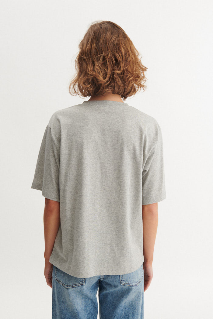 basic-apparel-raja-tee-t-shirt-grey-mel-bio-baumwolle image 3