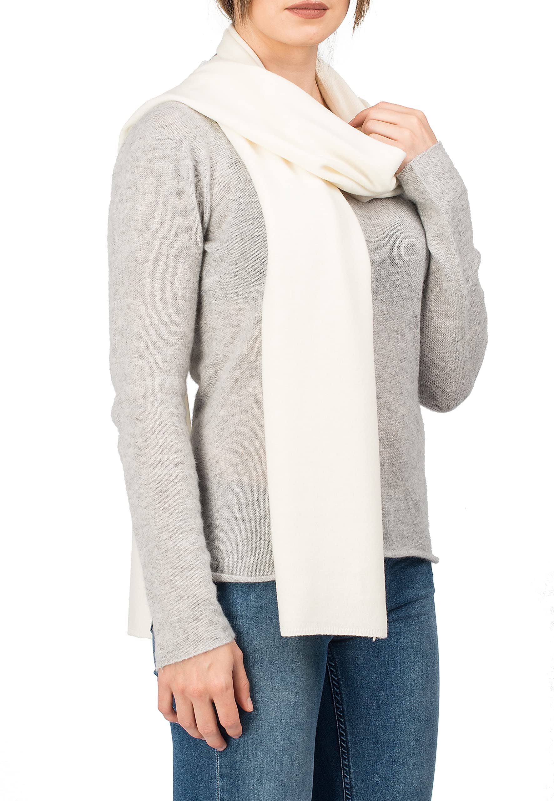 dalle-piane-scarf-uni-kaschmir-woll-mix-schal-grau image 5
