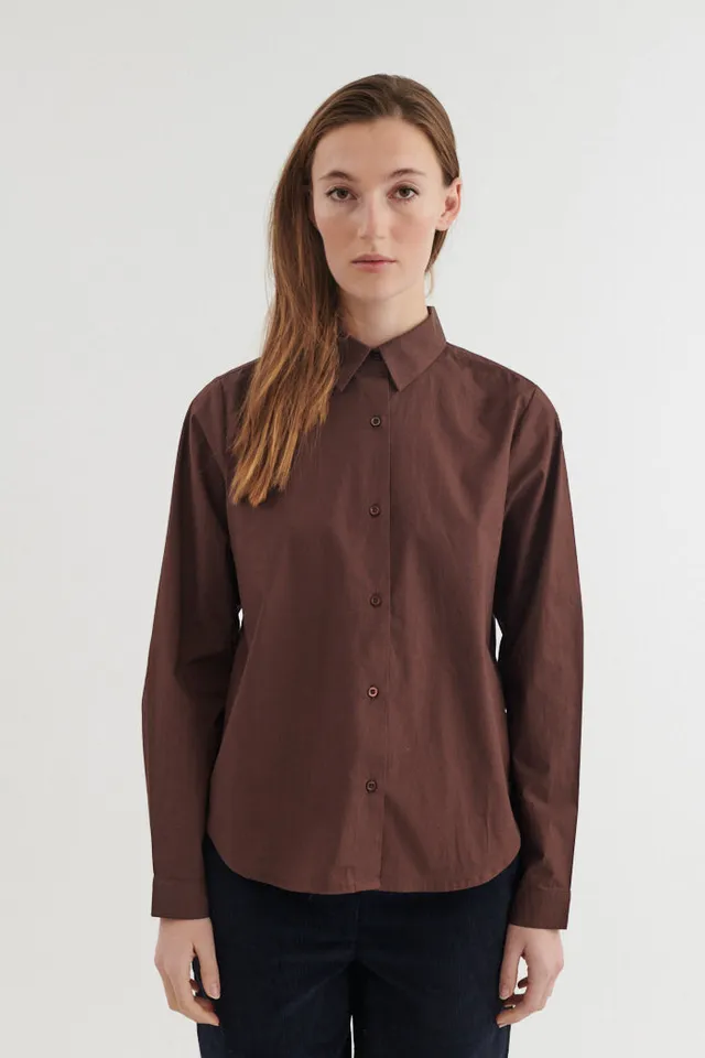 basic-apparel-silje-shirt-bluse-chicory-coffee-gots-bio image 1