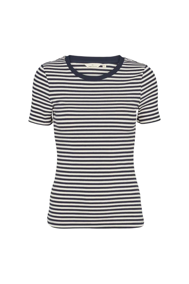 basic-apparel-ludmilla-o-neck-t-shirt-birch-navy-bio image 1
