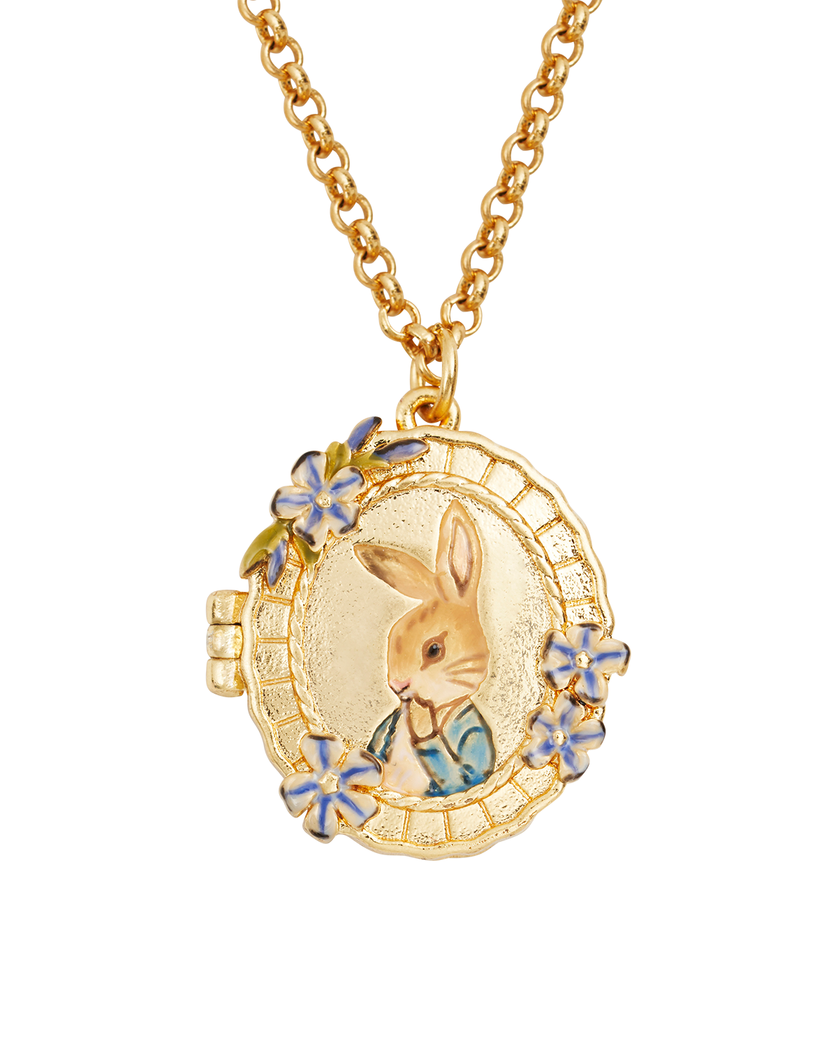 fable-england-peter-rabbit-medaillon-kette-gold image 1