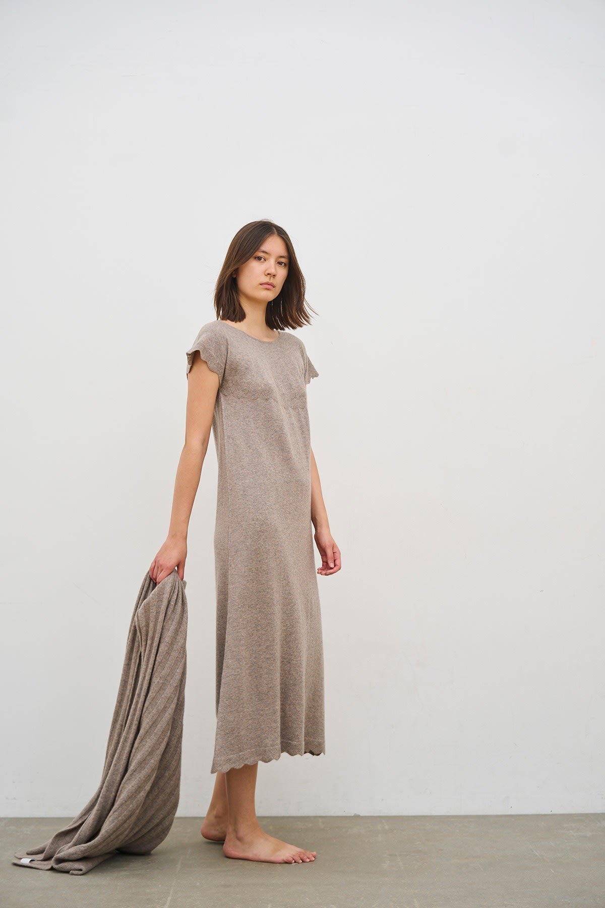 care-by-me-beatrice-dress-strickkleid-hellgrau-kaschmir image 8
