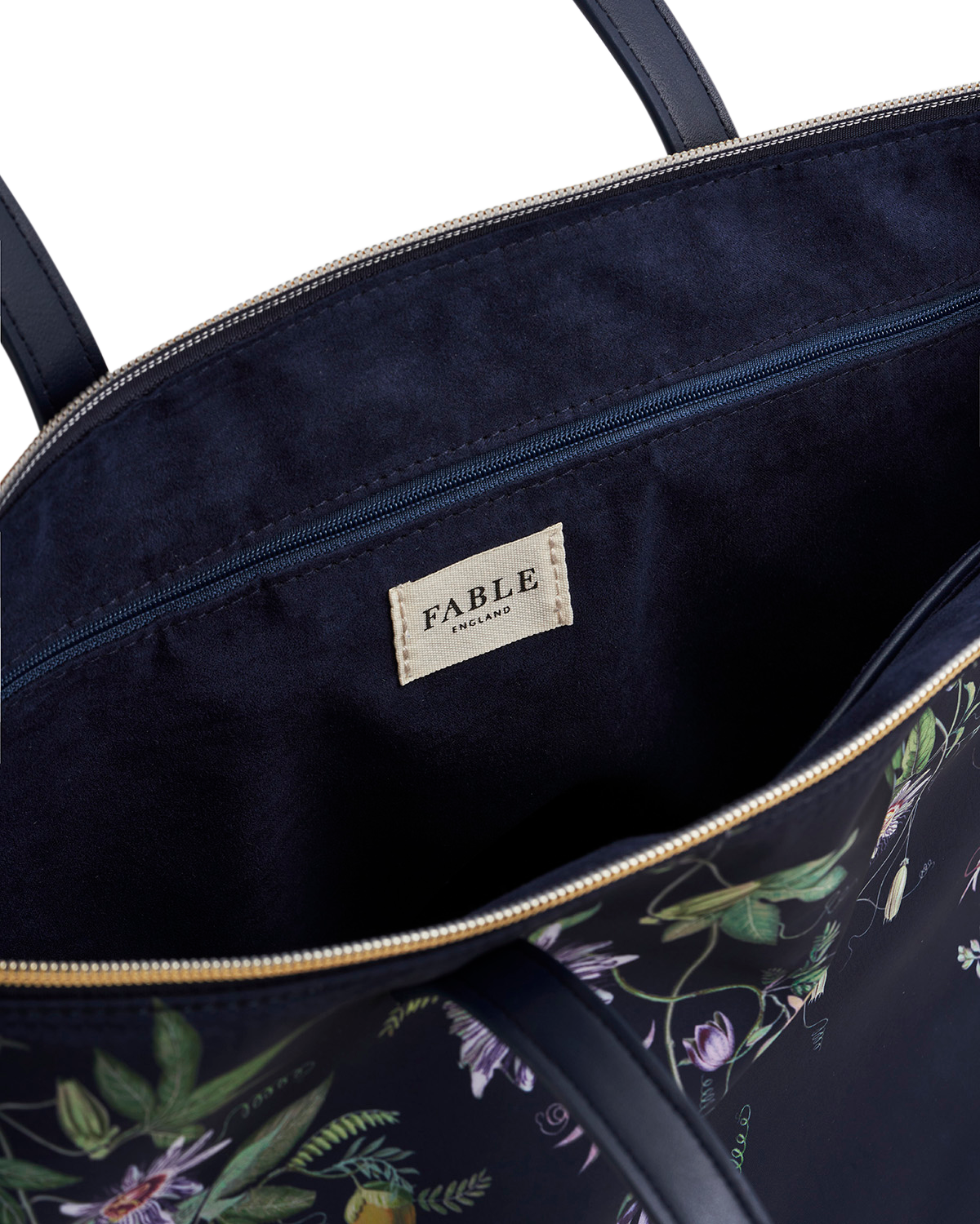 fable-england-passion-flower-tote-navy-handtasche-blumen image 6