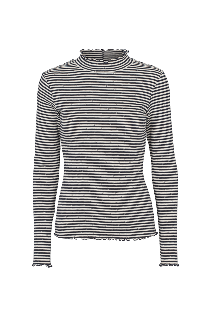 basic-apparel-silma-high-neck-t-shirt-sky-captain-bio-baumwolle image 4