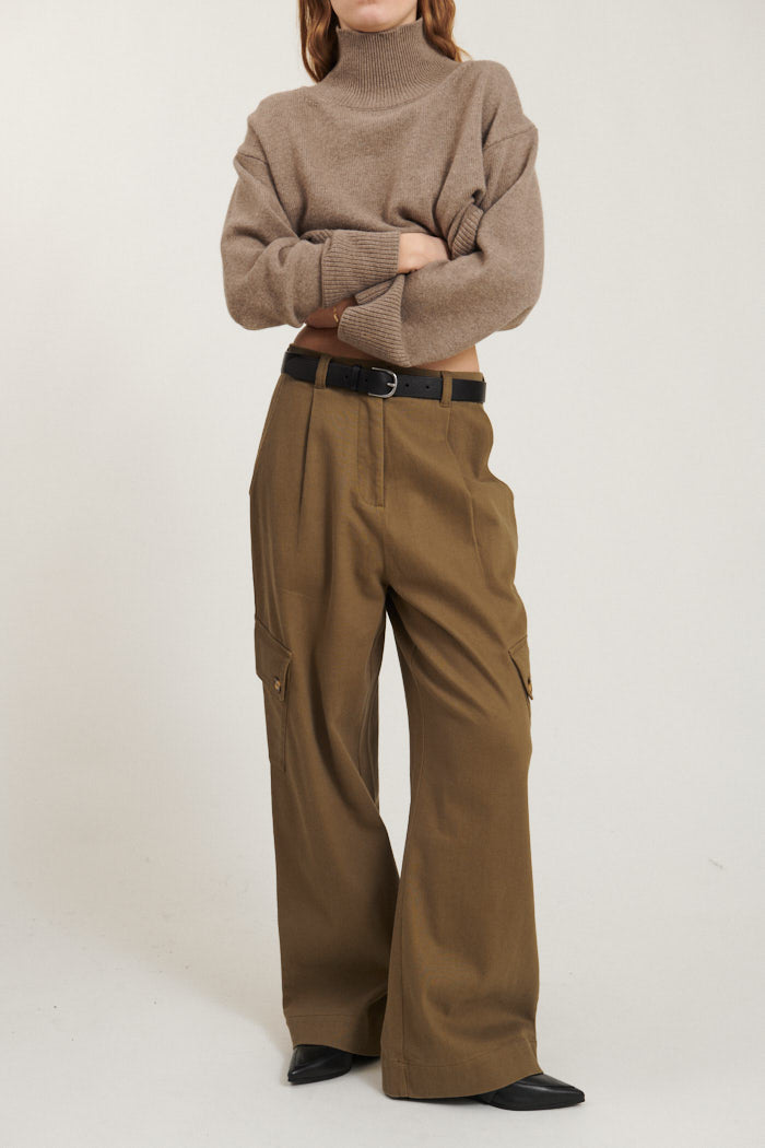 basic-apparel-creol-cargo-pants-hose-capers-green-bio-baumwolle image 1
