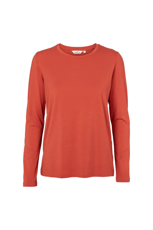 basic-apparel-jolanda-ls-tee-langarmshirt-cinnabar-tencel image 1