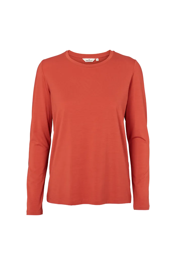 basic-apparel-jolanda-ls-tee-langarmshirt-cinnabar-tencel image 1