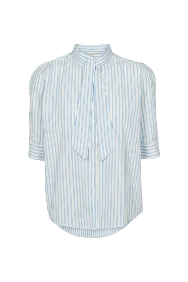 basic-apparel-aya-tieband-shirt-bluse-birch-alaskan-blue-bio image 1
