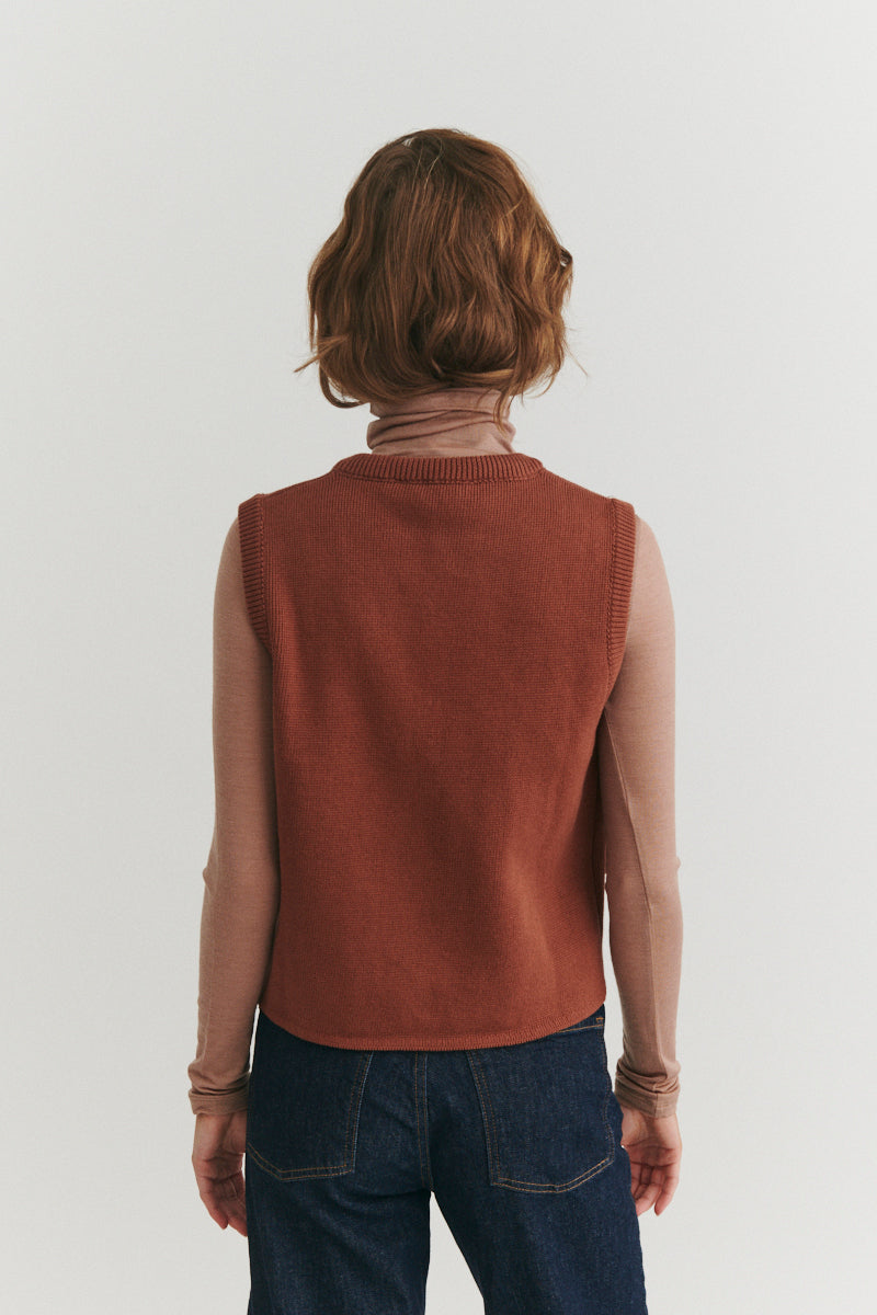 basic-apparel-sisa-strickweste-tortoise-shell-bio-baumwolle image 3