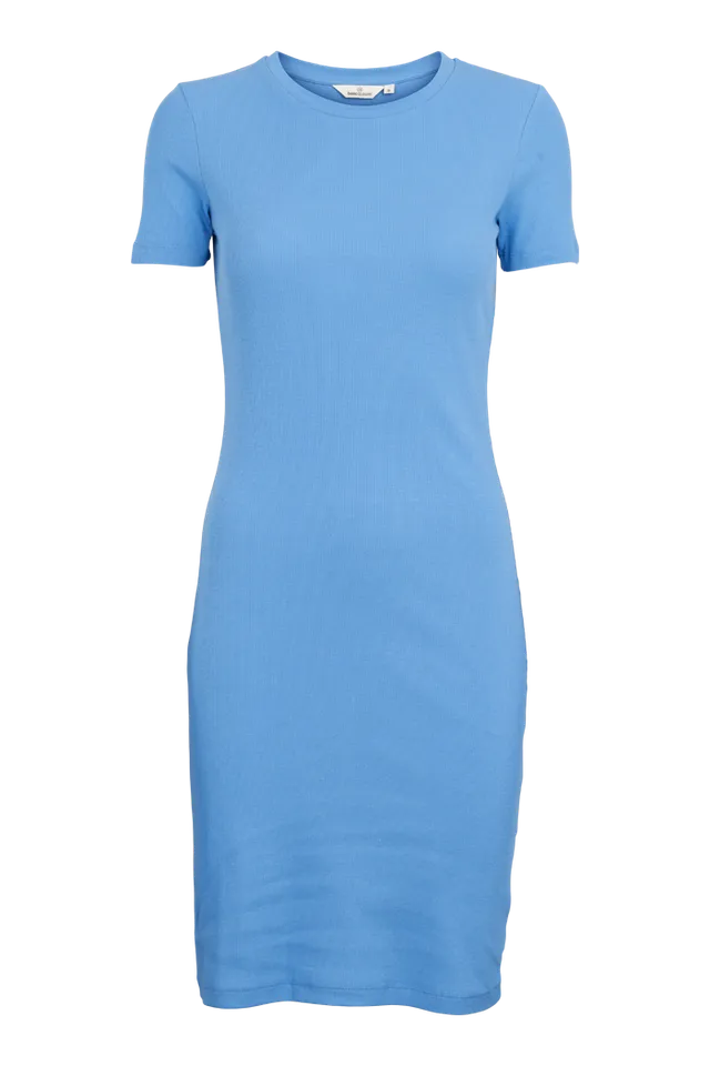 basic-apparel-ludmilla-kleid-azure-blue-bio-baumwolle image 1