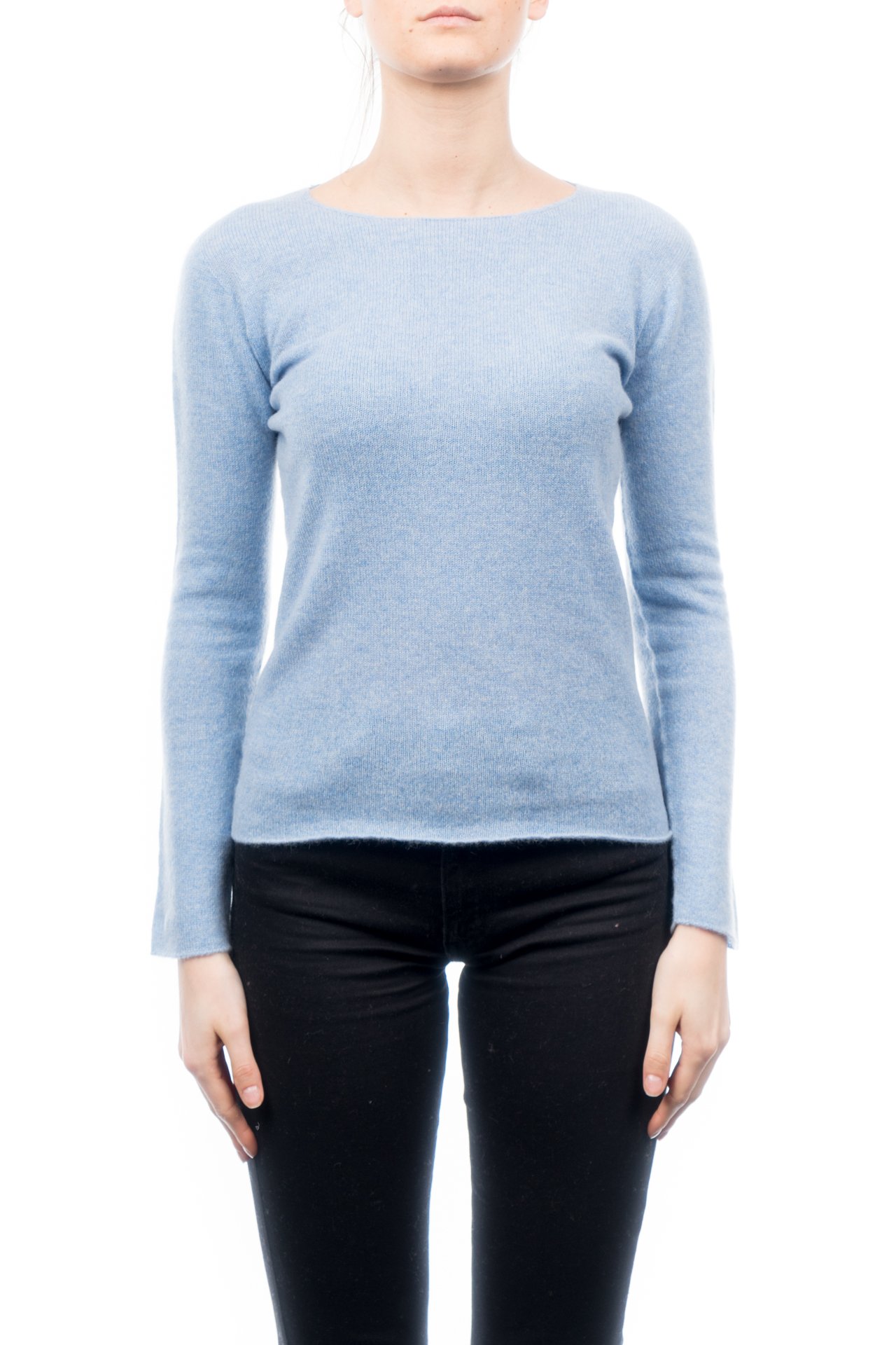 dalle-piane-cashmere-sweater-pullover-damen-himmelblau-100-kaschmir image 1