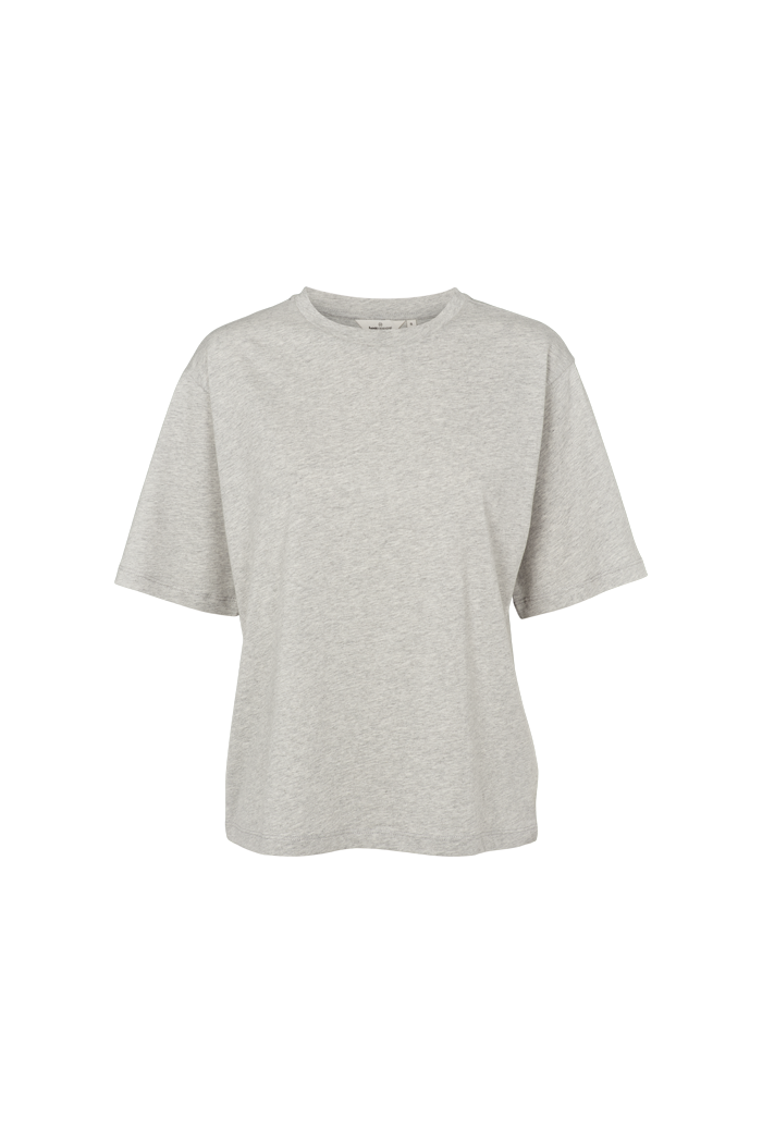 basic-apparel-raja-tee-t-shirt-light-grey-mel-oversize-bio-baumwolle image 1