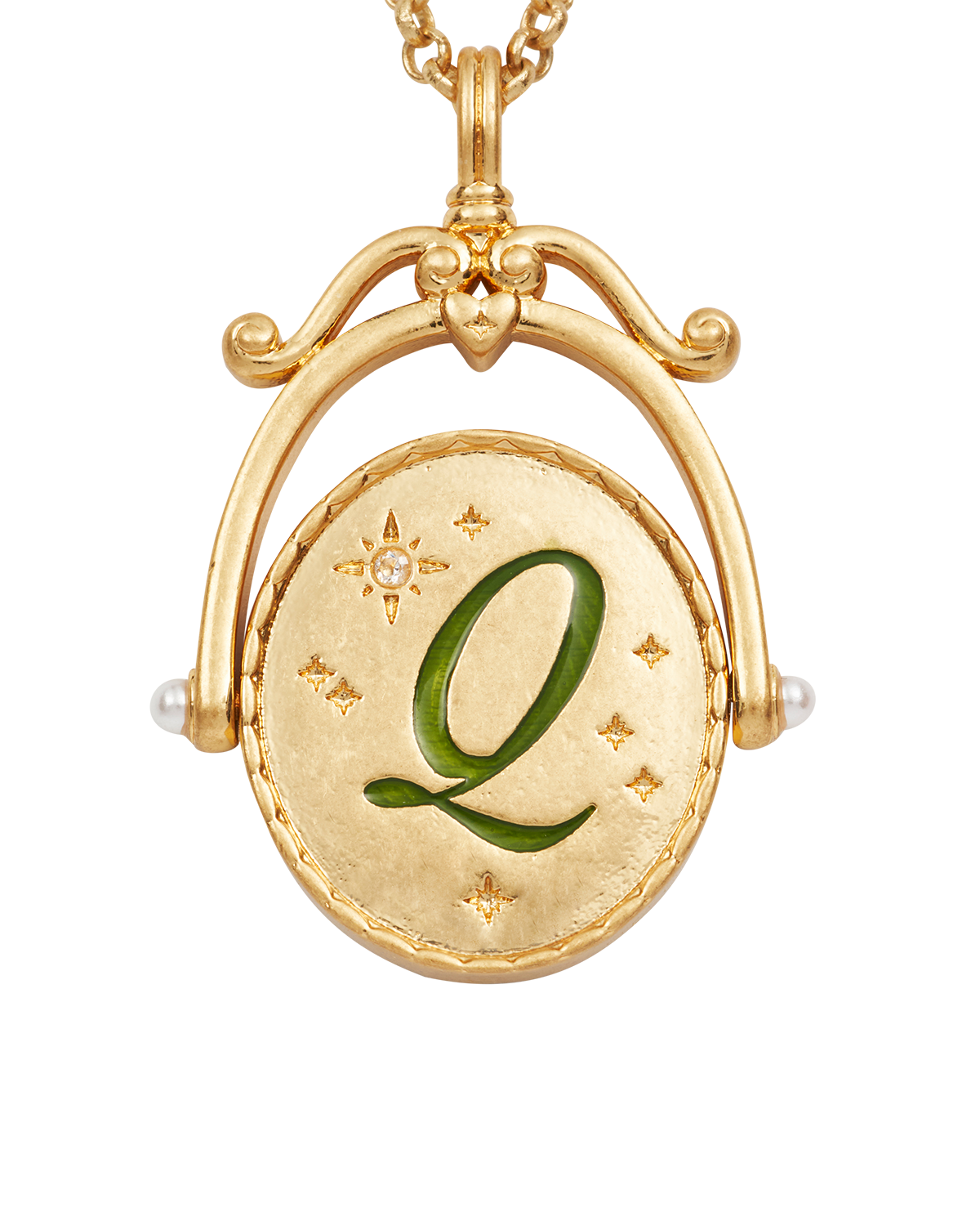 fable-england-q-initial-queen-annes-lace-gold-spinner-kette image 1
