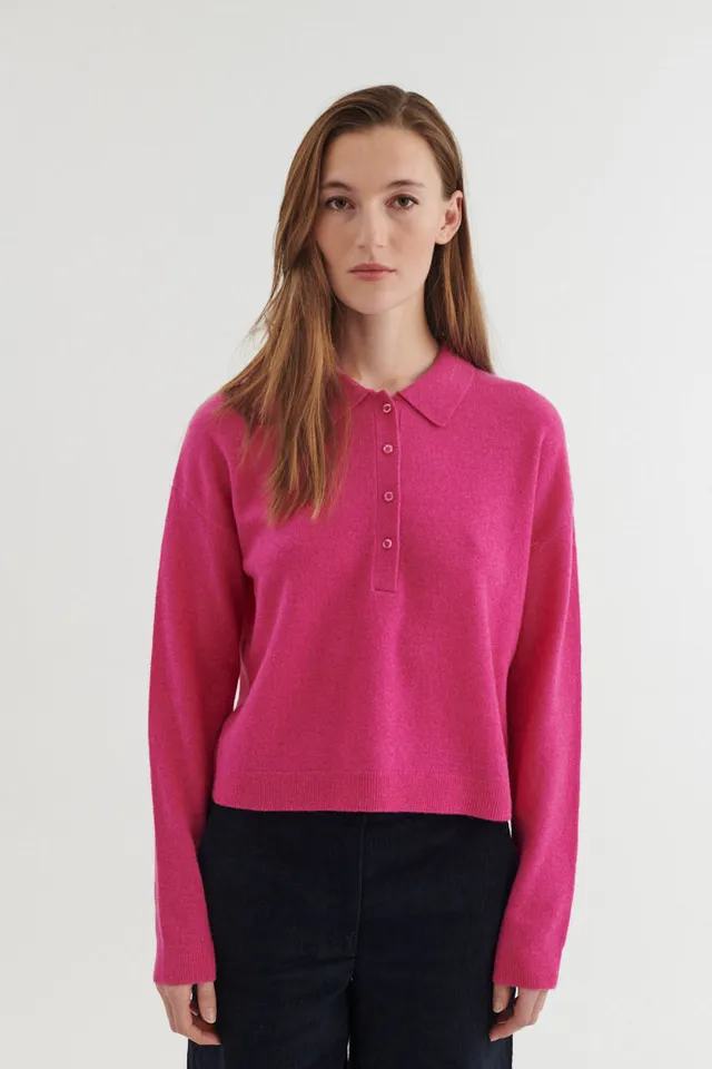 basic-apparel-selem-polo-strickpullover-purple-orchid-merino image 1