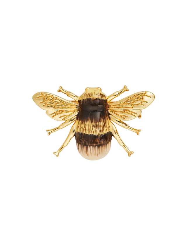 fable-england-honey-bee-brooch-brosche-gold-biene-22ct image 1