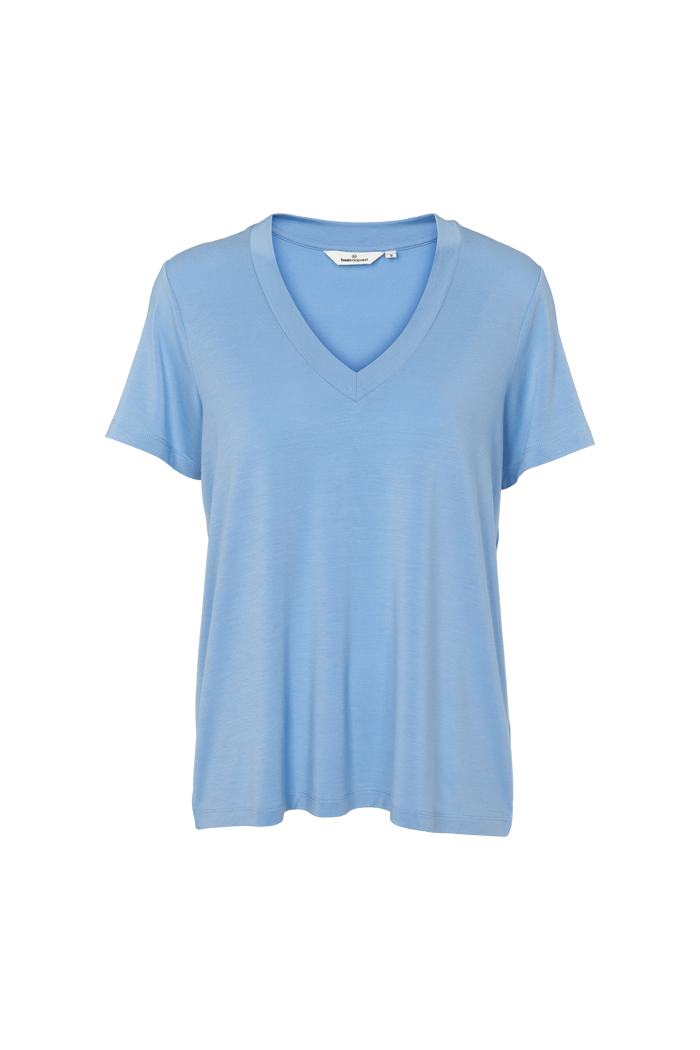 basic-apparel-joline-v-neck-damen-blissful-blue-tencel image 1