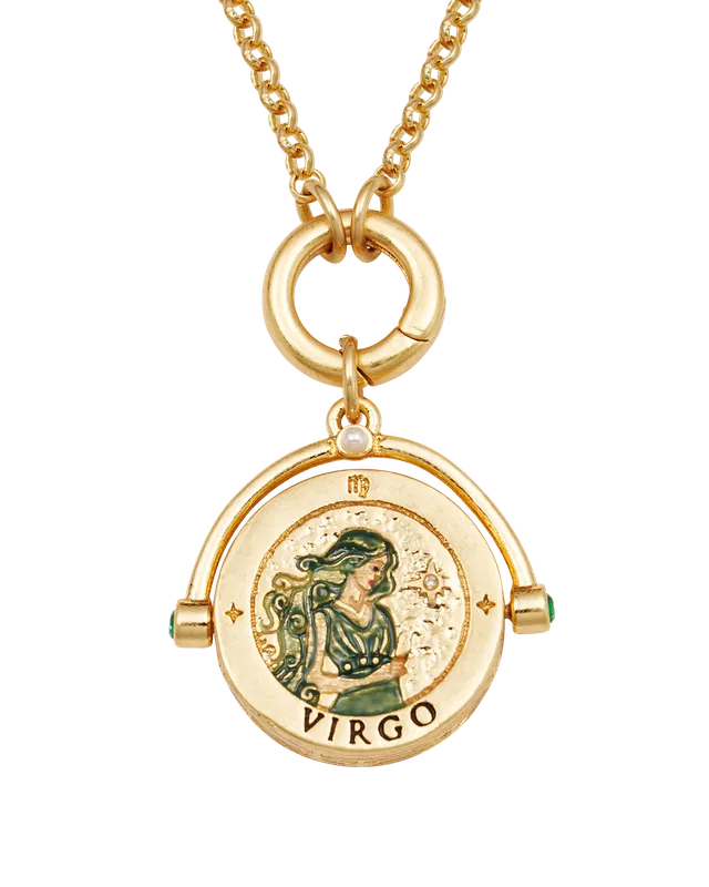 fable-england-virgo-spinner-halskette-gold-sternzeichen image 1