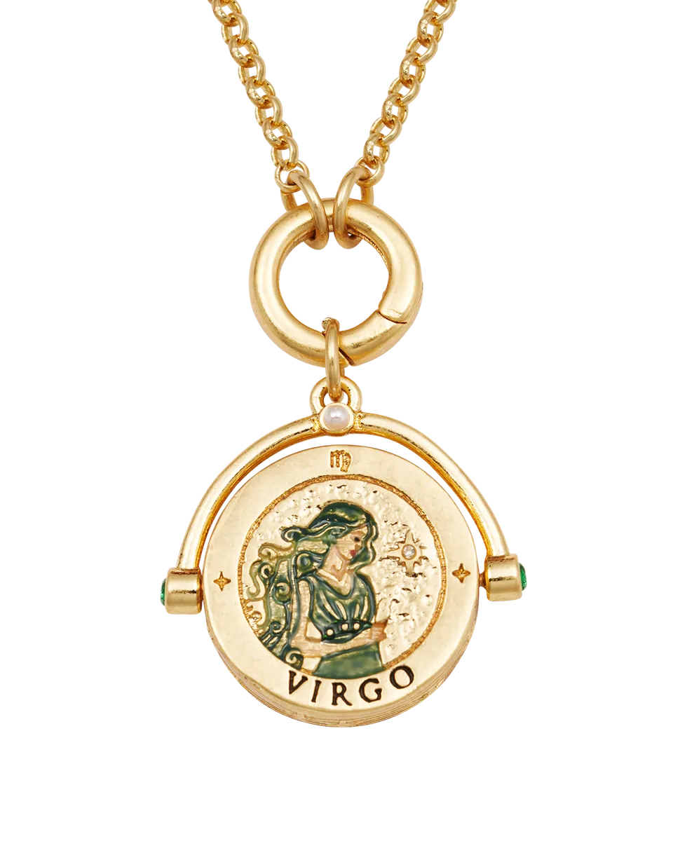 fable-england-virgo-spinner-halskette-gold-sternzeichen image 1