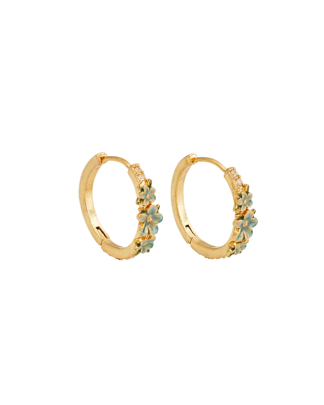 fable-england-floral-wreath-creolen-gold-blumen-t-rkis image 1