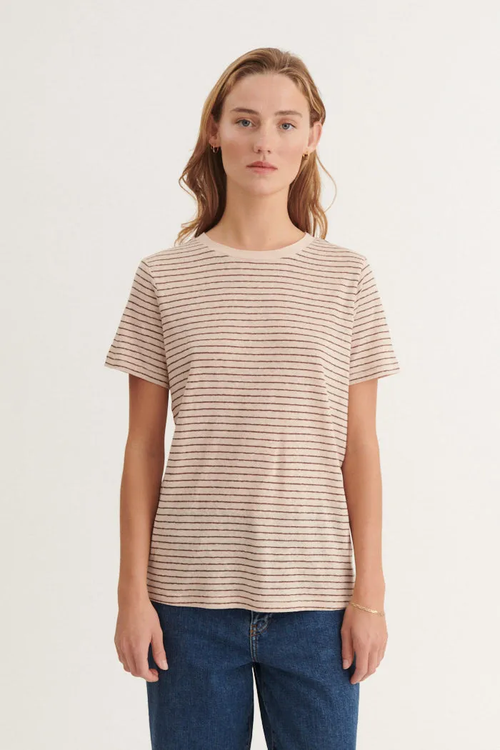 basic-apparel-kali-stripe-tee-t-shirt-smoke-gray-viskose image 1